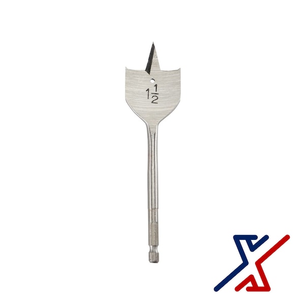 X1 Tools 1-1/2 in. x 6 in. Long Spade Bit / Paddle Bit / Wood Bit 4 Bits by X1 Tools, PK4 X1E-CON-BIT-SPA-2150x4 - main